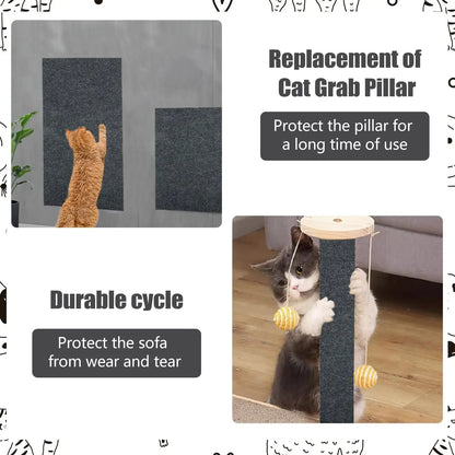 Cat Scratching Mat Carpet with Self-Adhesive Trimmable Cat Scratching Post Carpet Cats Scratch Furniture Protector