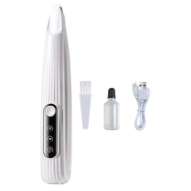 Portable Dog Paw Trimmer with LED Light Fully Waterproof Pet Hair Trimmer with Display Dog Clippers Grooming 18mm Widen Blade